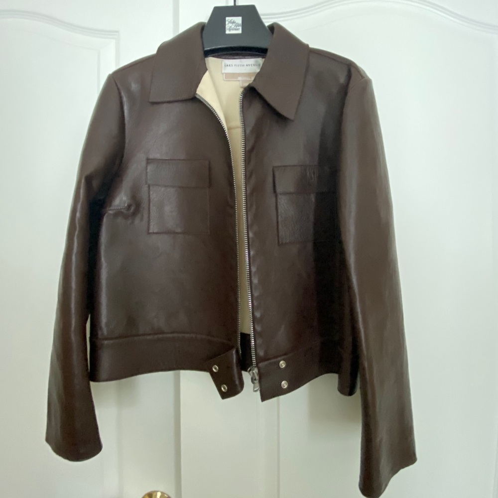 NWOT Michael Kors (high end) Brown Leather Jacket
